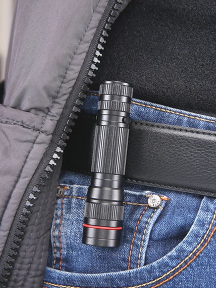 Emergency LED Flashlight Waterproof Portable Camping Flashlight 600mAh Mini Super Bright Light 300LM for Outdoor Hiking Fishing