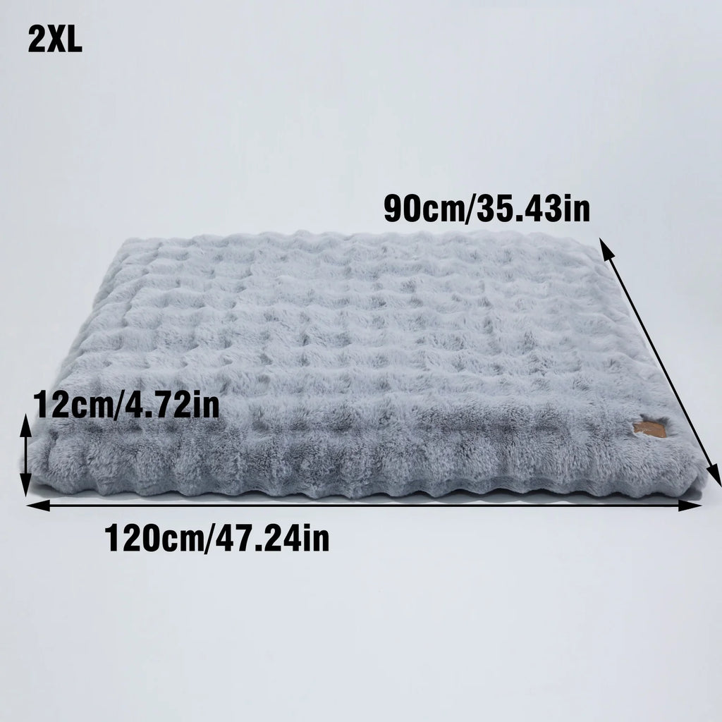 M-4XL Ultra-soft Plush Dog Bed Pet Cat Calming Sleeping Bed Thicker Foam Base Crate Bed Multiple Sizes Option for Dogs