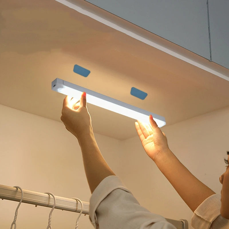 Wireless USB Rechargeable Motion Sensor LED Bar, Night Light Portable Cordless Magnetic Cabinet Lamp