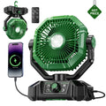 20000mAh Camping Fan with LED Lantern 8 Speed Desk Fan with Remote Portable Outdoor Fan with Hook