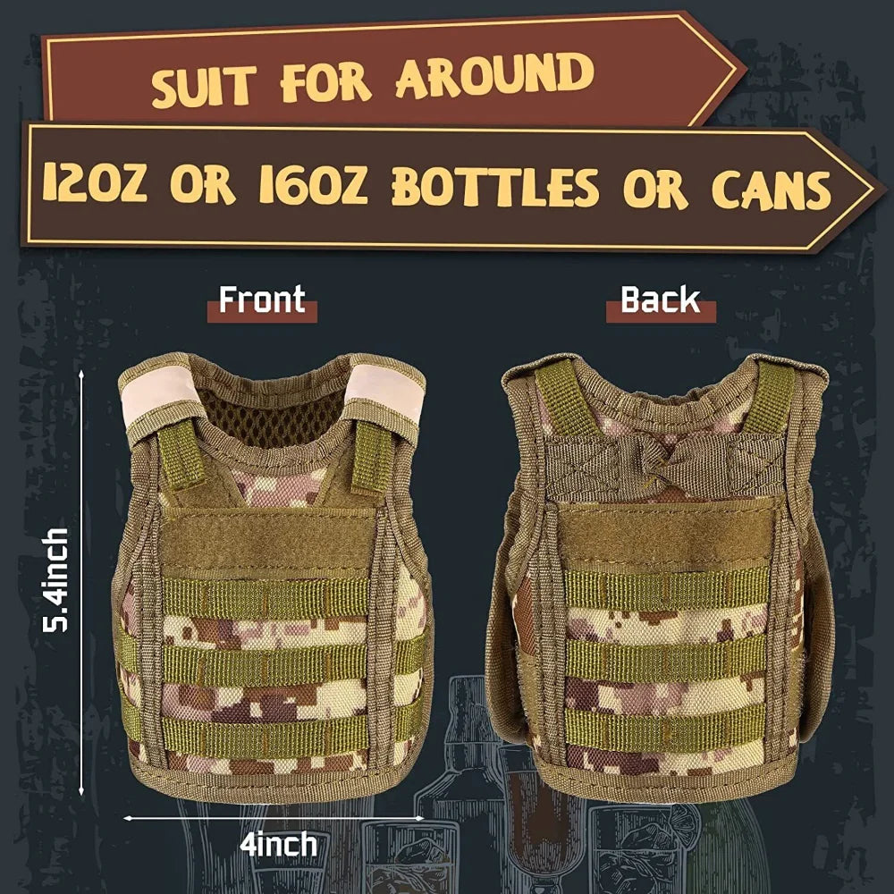 Detachable Nylon Beer Bottle Vest Adjustable Straps Beer Bottle Vest Drink Bottle Cover Drink Bottle