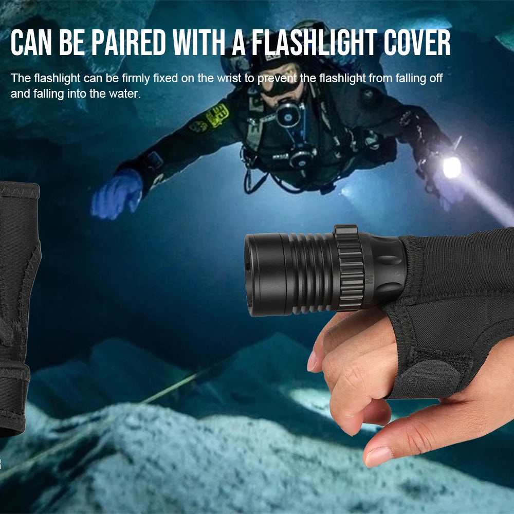 Trustfire DF007 3350 Lumen LED Rechargeable Diving Flashlight Scuba Underwater 100m Waterproof 300M Light Range Photography Video Light