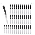 36Pcs Stainless Steel Steak Knife Set Plastic Ergonomic Handles Serrated Blades Dishwasher Safe for Home Restaurant Dinner Gift