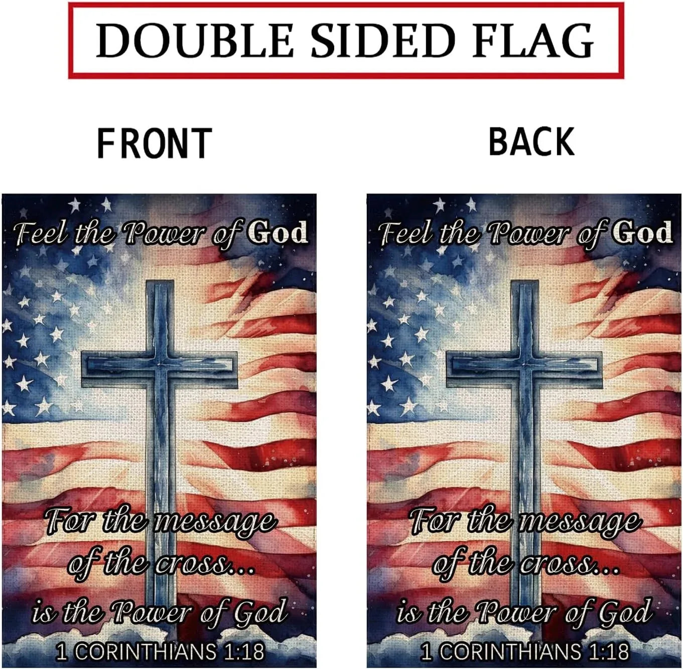 4th July Garden Flag Cross Vertical Double Sided Patriotic USA Flag for Outdoor Yard Lawn Porch Home Decor