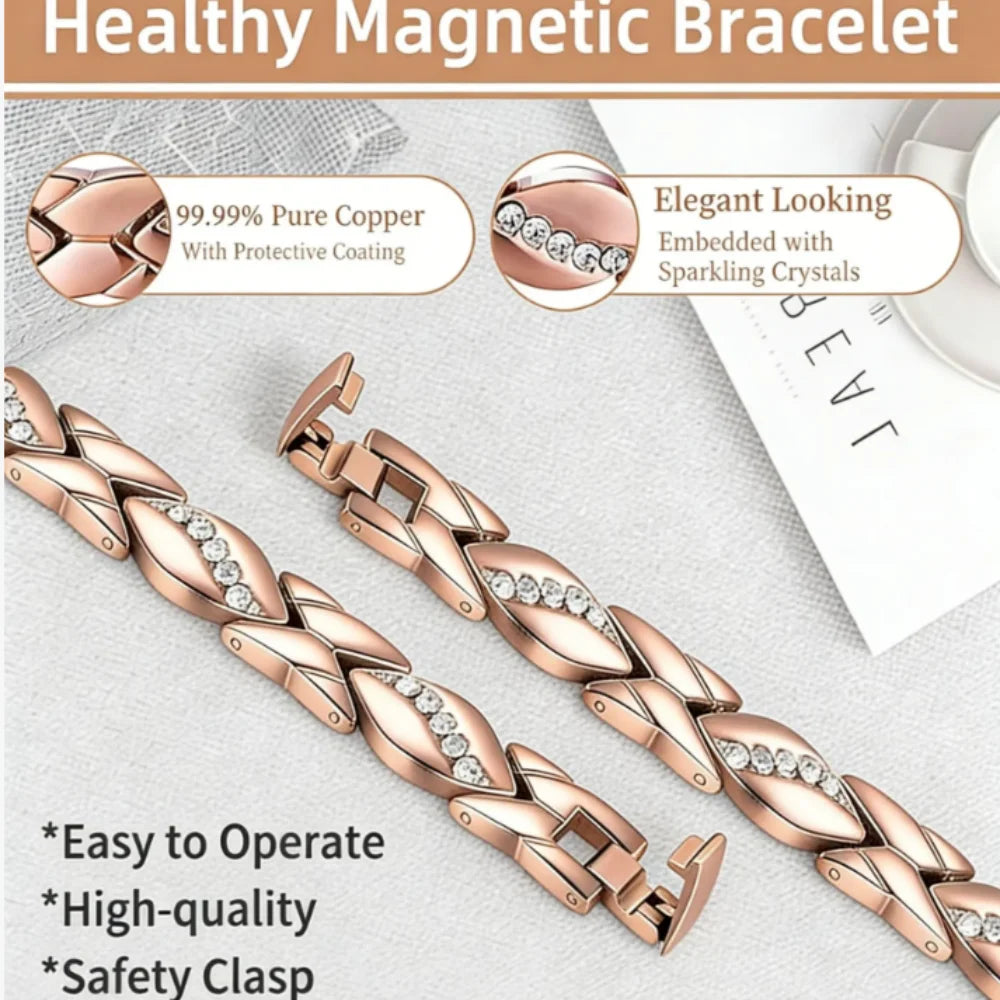 Pure Copper Bracelets, Ultra Magnetic Bracelets with 3500 Gauss Magnets,