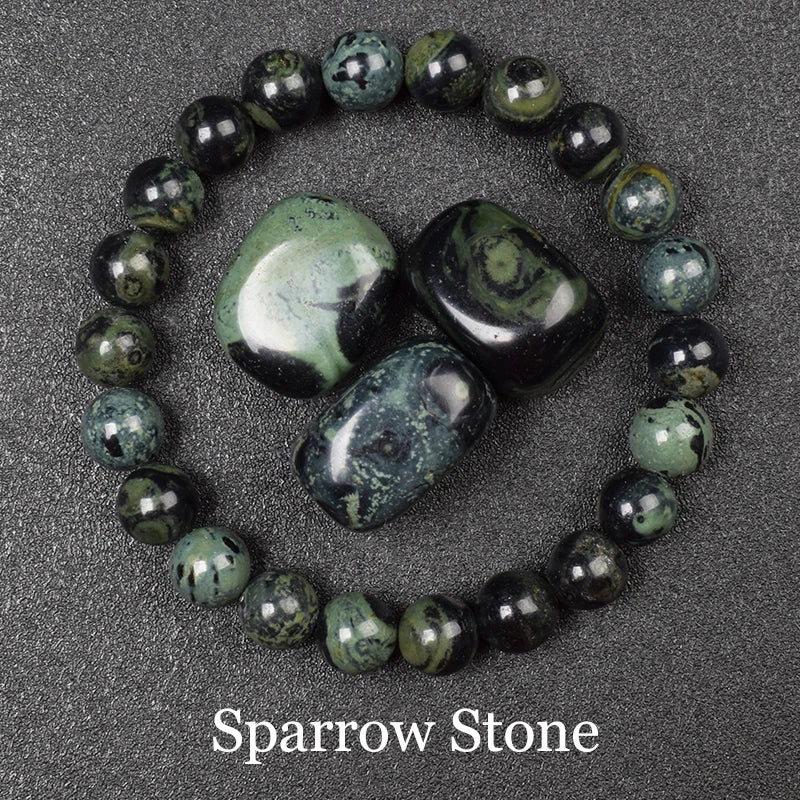 Golden Obsidian Stone Beads Bracelet Men Women Golden Light Rainbow Obsidian Raw Stone Round Bead Natural Energy Jewelry
