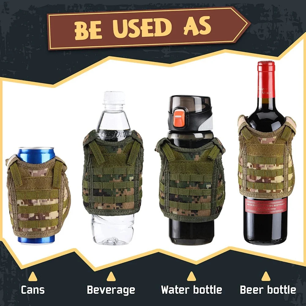Detachable Nylon Beer Bottle Vest Adjustable Straps Beer Bottle Vest Drink Bottle Cover Drink Bottle