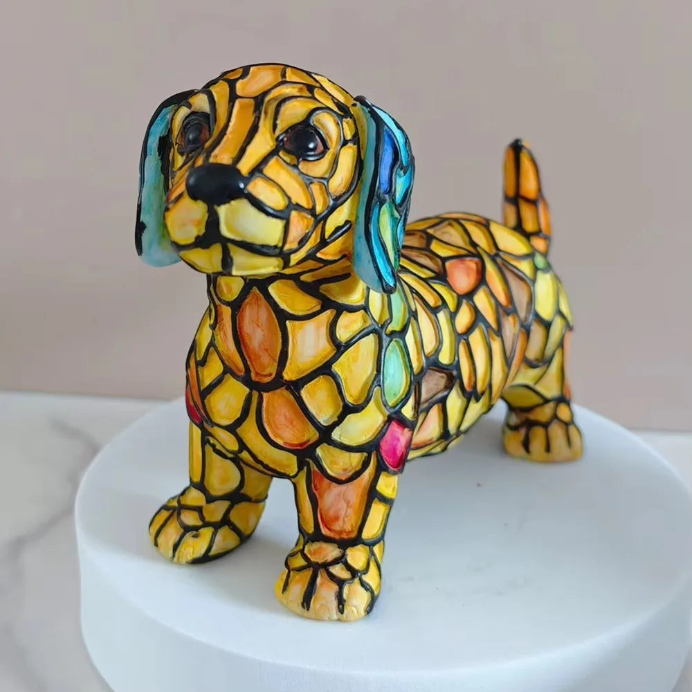 High Quality  Dog Series Art Night Light, LED Resin Animal Night Light, Handmade Desk Lamp, Desktop Decorations
