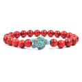 Women Men Unisex 8mm Turquoise Natural Stone Stretch Bracelet Sea Turtle Charm Beaded Friendship Summer Beach Wrist Jewelry