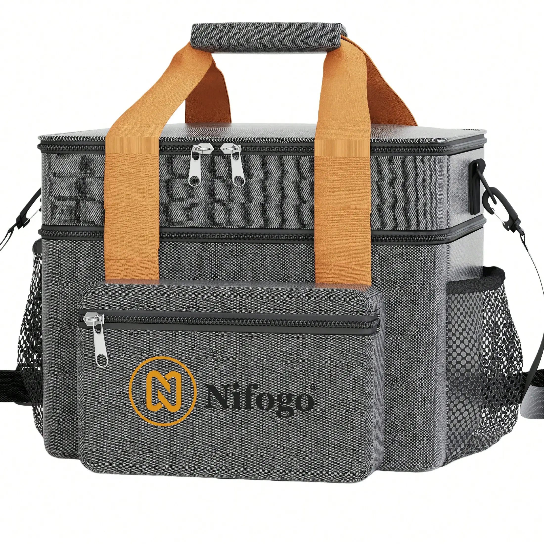 Insulated Cooler Bag, Leakproof Portable Thermal Lunch Cooler Tote with Adjustable Shoulder Strap, Large Capacity Waterproof Cooling Bag for Picnic, Camping, Beach, Travel, Work, Outdoor BBQ
