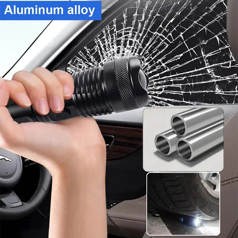 Powerful Led Flashlight All Aluminum Alloy Rechargeable Tactical Torch Light with18650 Battery Outdoor Camping Hiking Lantern