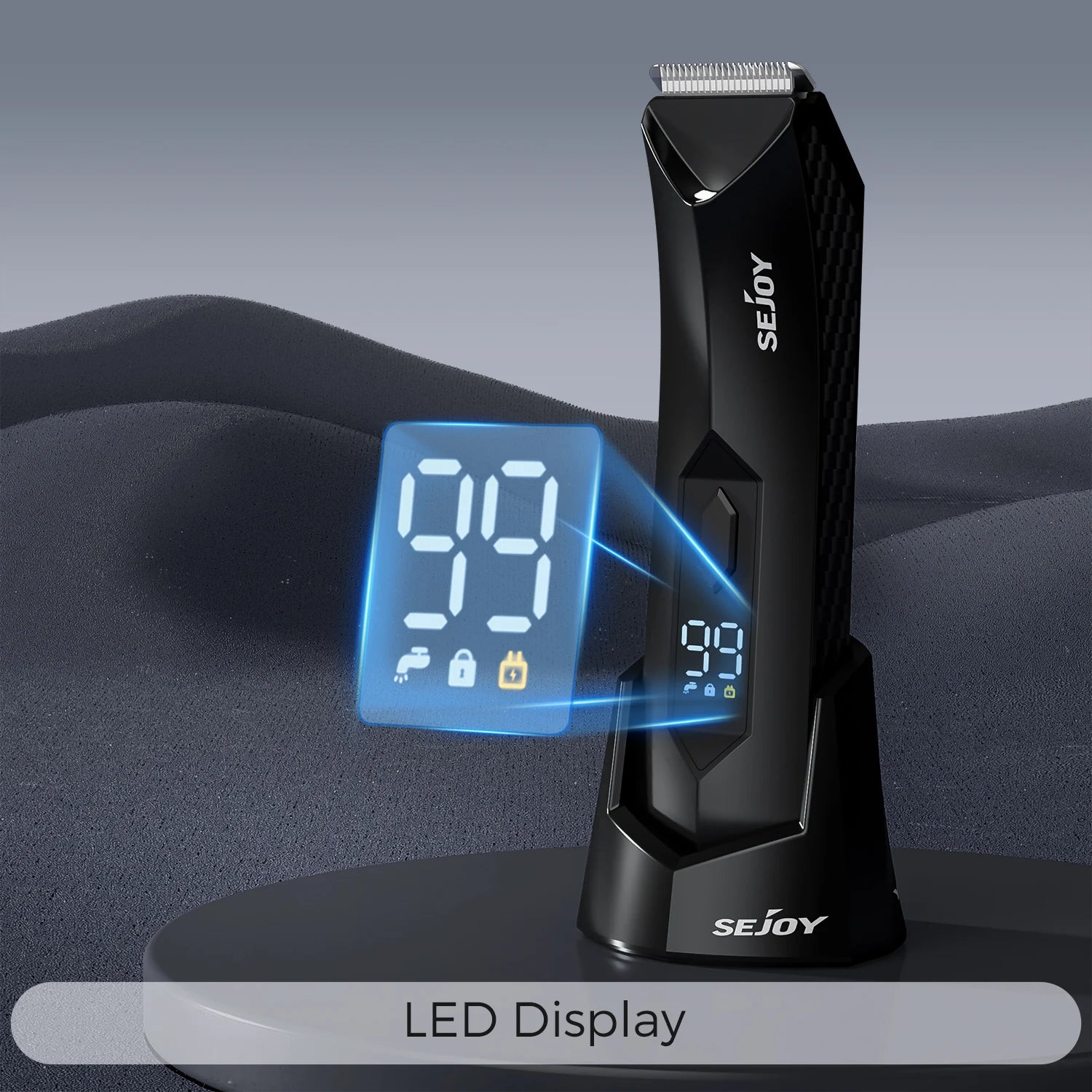 Body Hair Trimmer for Groin Pubic Replaceable Ceramic Blade Electric Shaver IPX7 Waterproof
