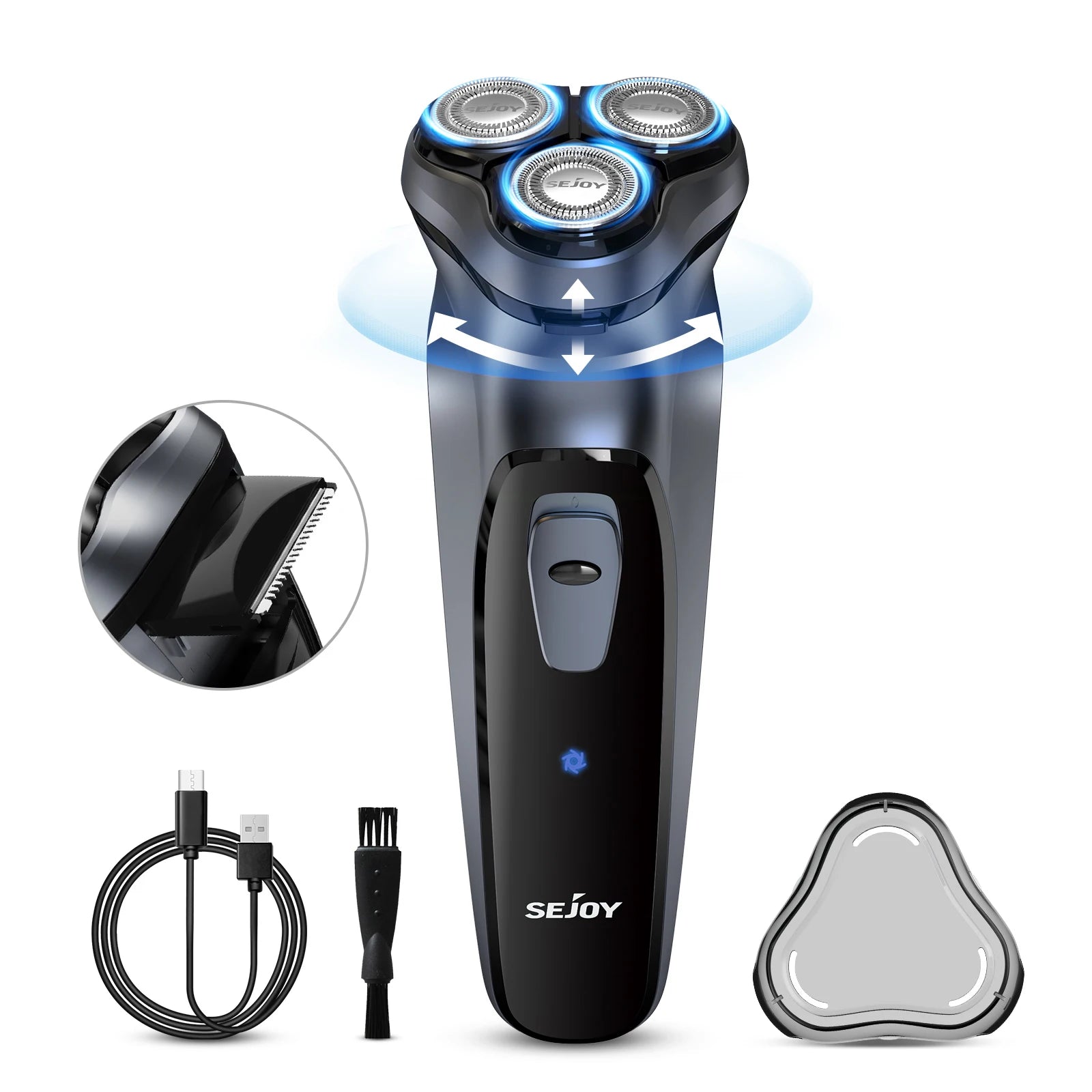 3D Floating Electric Shaver for Men Rechargeable Electric Razor Shaving Machines Electric Hair Trimmers
