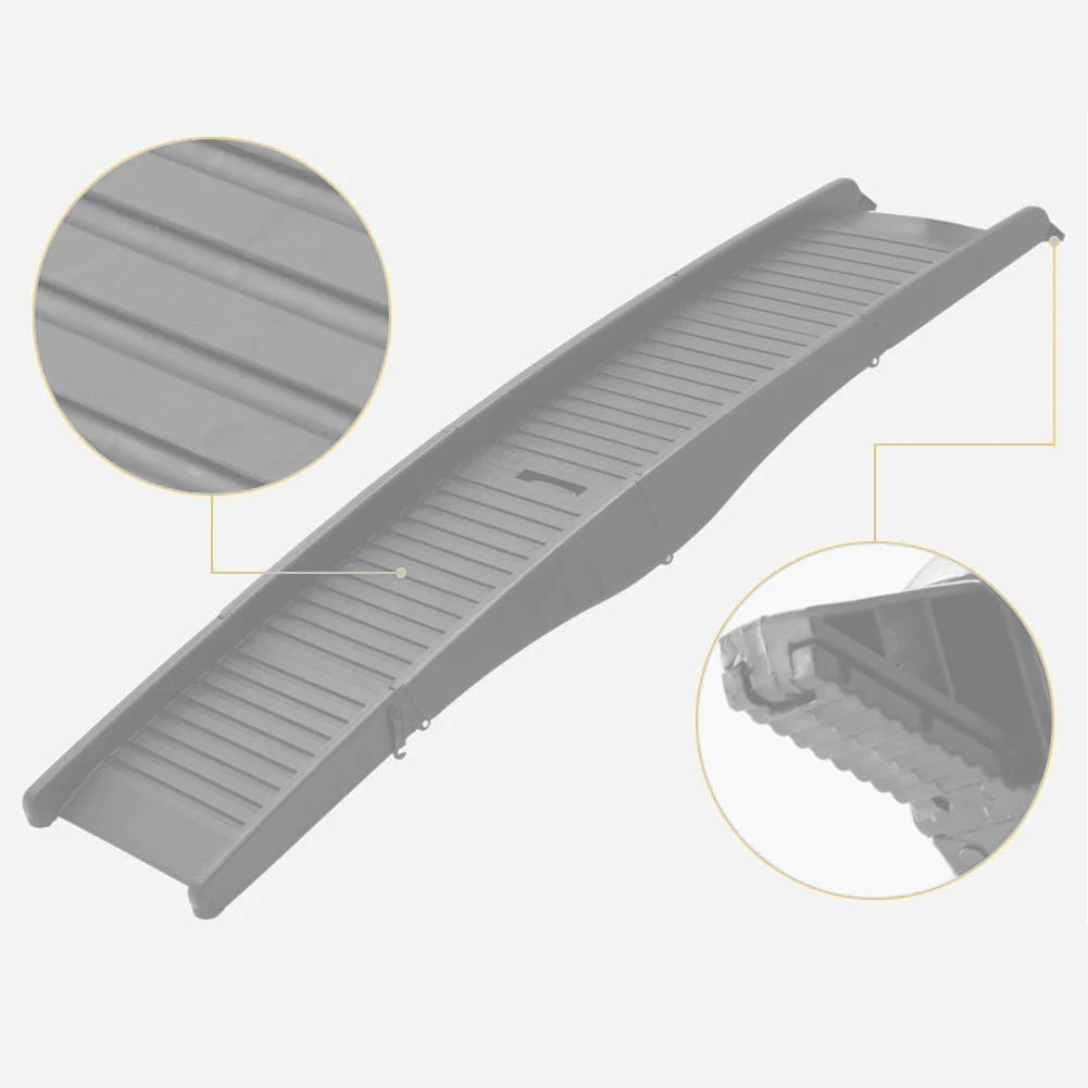 Folding Portable Pet Stair Ramp Non-Slip Rug Surface Extra Wide Pet Ramp Stairs for Large Dogs SUV Truck