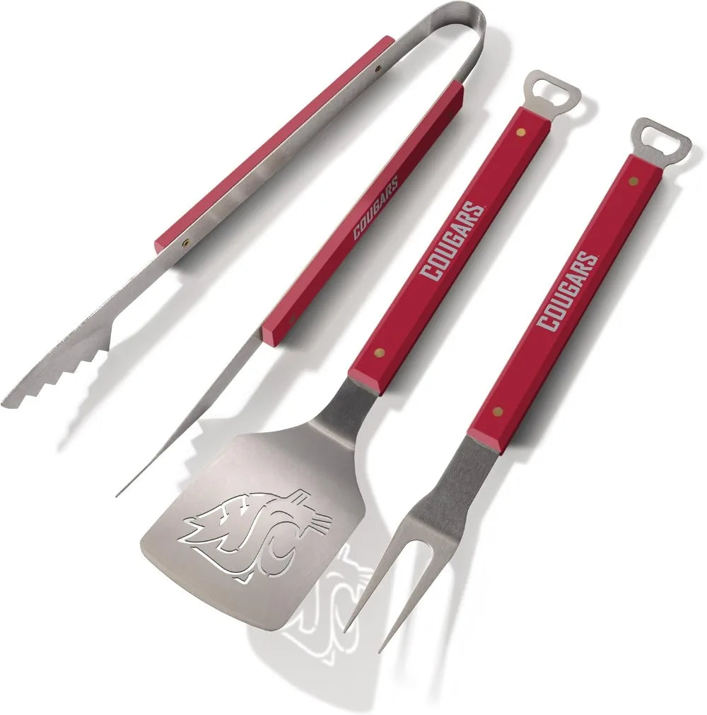 NCAA Spirit Series 3pc BBQ Set - Tailgate Grill Tools
