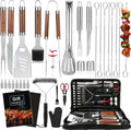 34Pcs BBQ Grilling Accessories Set, Heavy Duty Stainless Steel Tools with Glove & Mats, Portable Carrying Bag, Outdoor Camping Gift for Men Dad
