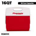 16 QT Playmate Elite Ice Chest Cooler Holds 30 Cans Compact Red Portable Insulated Beverage Chiller