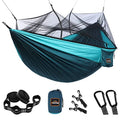 Camping Hammock with Mosquito Net Double Single Lightweight Portable Hammocks with Tree Straps Parachute Hammock for Camping Ba