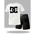 Men's Casual Clothing Set, Breathable Oversize T-Shirt Shorts, 2-Piece Sportswear, Short Sleeve, Comfortable