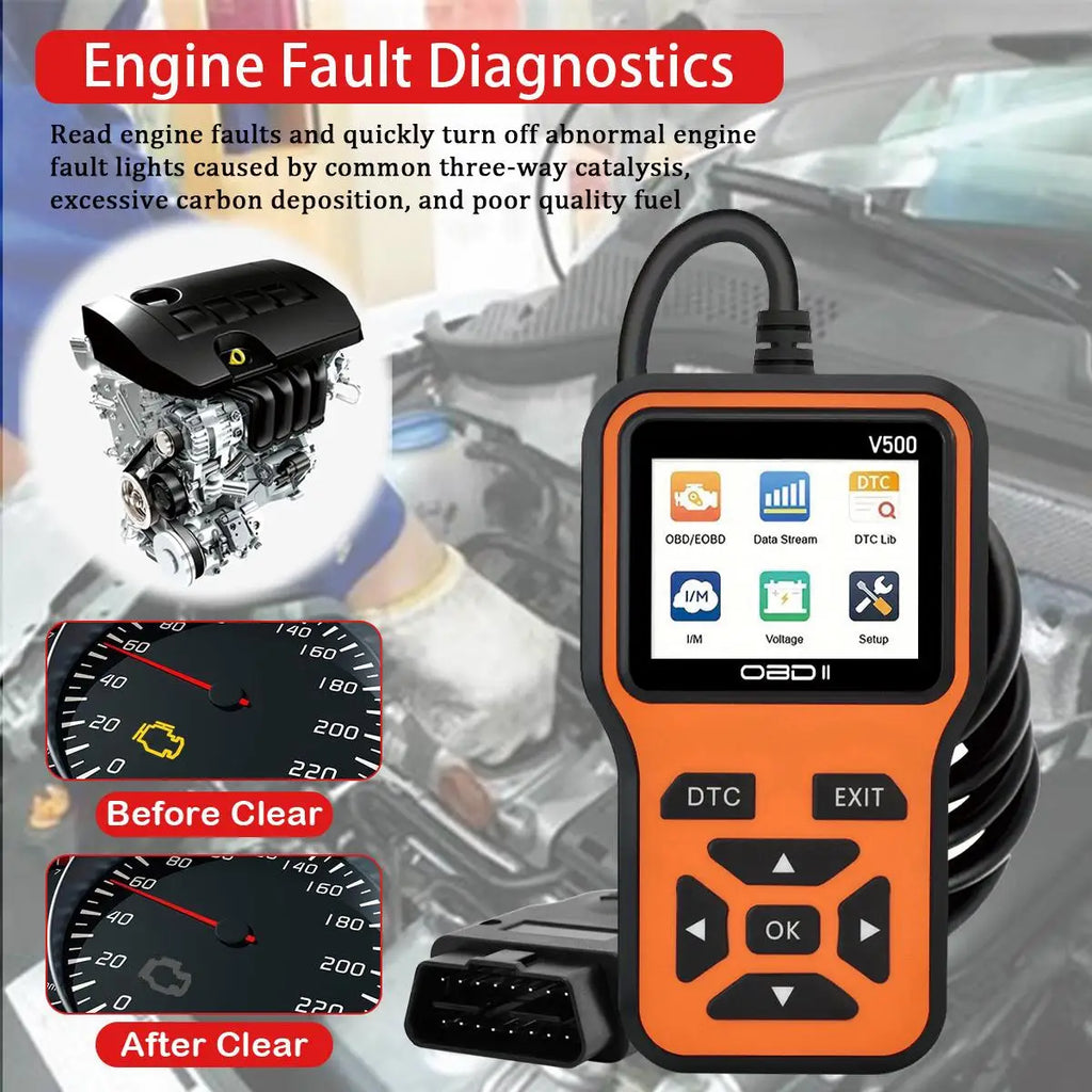 Car Scanner, Diagnostic Tool, Code Reader, Car Voltage Tester, Engine Fault Code Scanner,