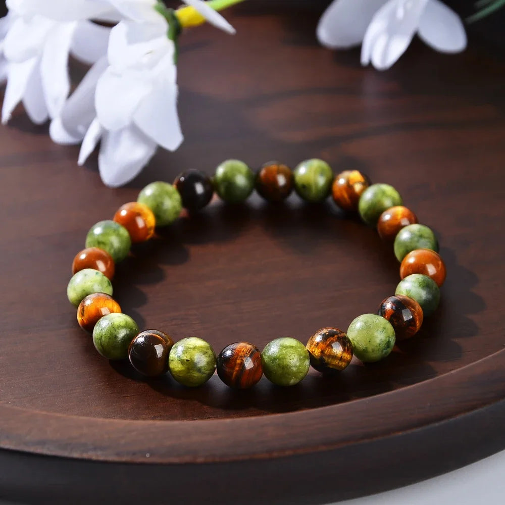 Natural Stone Symbolic Beaded Bracelet Women and  Men,  Anxiety Relief, Money,  Spiritual,  Inner Self-Love