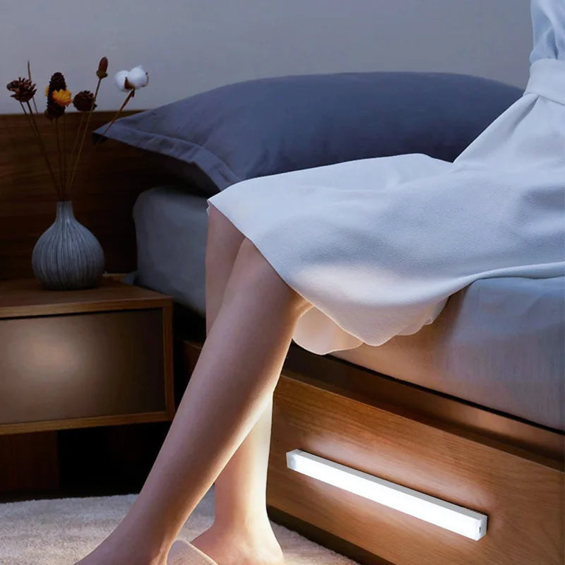 Wireless USB Rechargeable Motion Sensor LED Bar, Night Light Portable Cordless Magnetic Cabinet Lamp
