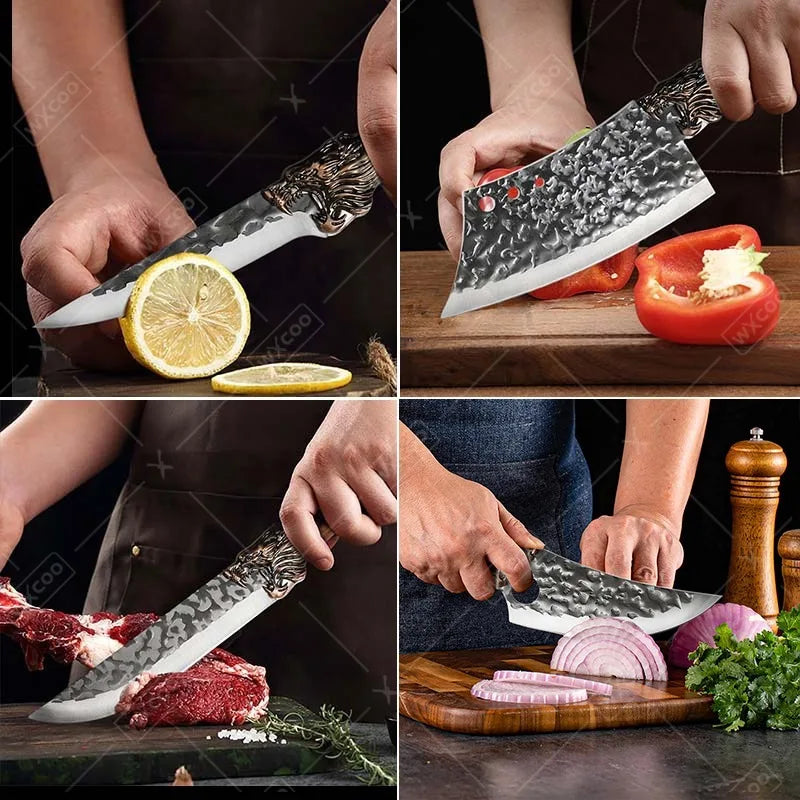 Perfect for Holiday Gifts Non Slip Easy To Clean Chef Knife Chopping Board Set Kitchen Accessories Boning Knives Exceptional