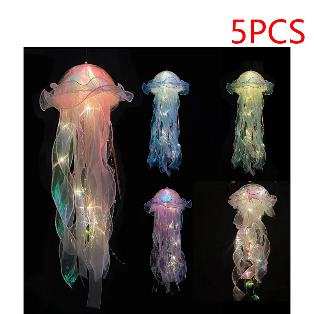 5PCS Jellyfish Bedroom Night Light, Lamp,  Hanging Atmosphere Decoration, Lamp