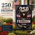 Patriotic Garden Flag 30x45cm 12x18in Polyester 250 Years of Freedom 1776-2026 Eagle American Flag Yard Banner Independence Day Memorial Day Veterans Day Porch Garden Lawn Pathway Farmhouse Home Entrance Outdoor Decor Holiday