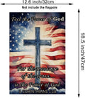 4th July Garden Flag Cross Vertical Double Sided Patriotic USA Flag for Outdoor Yard Lawn Porch Home Decor