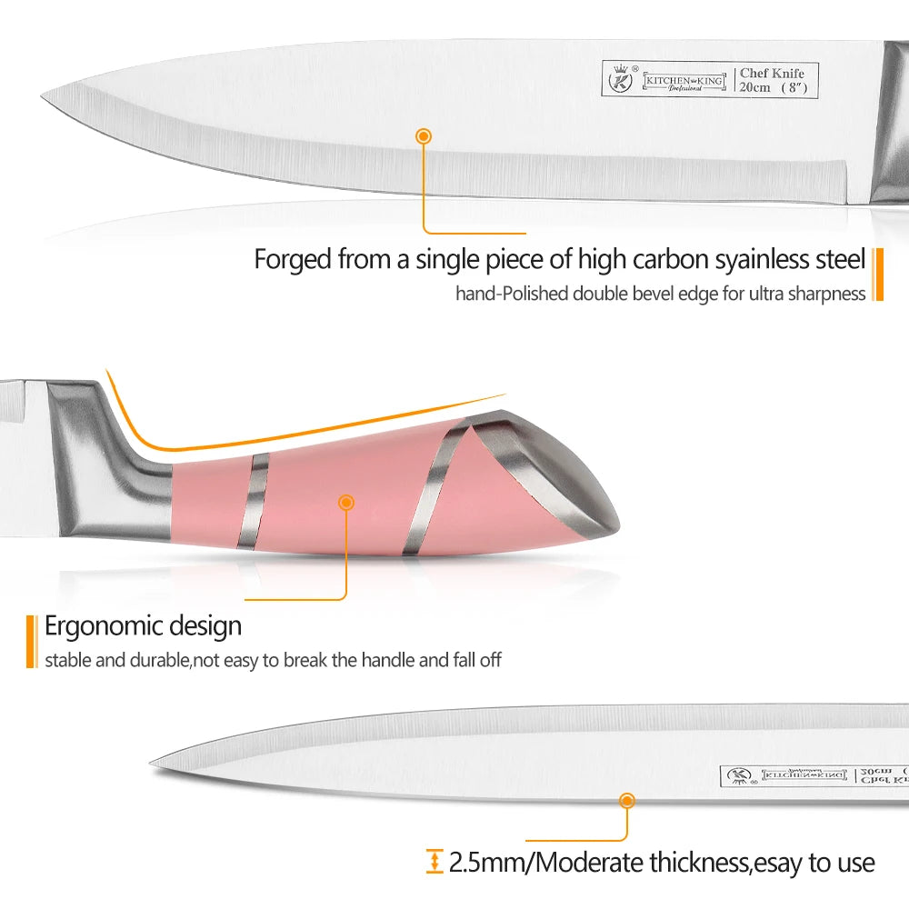 9PCS Kitchen Knife Set Stainless Steel Hollow Handle Sharp Meat Cutting Cooking Knife Scissors Bread Knife Fruit Peeler