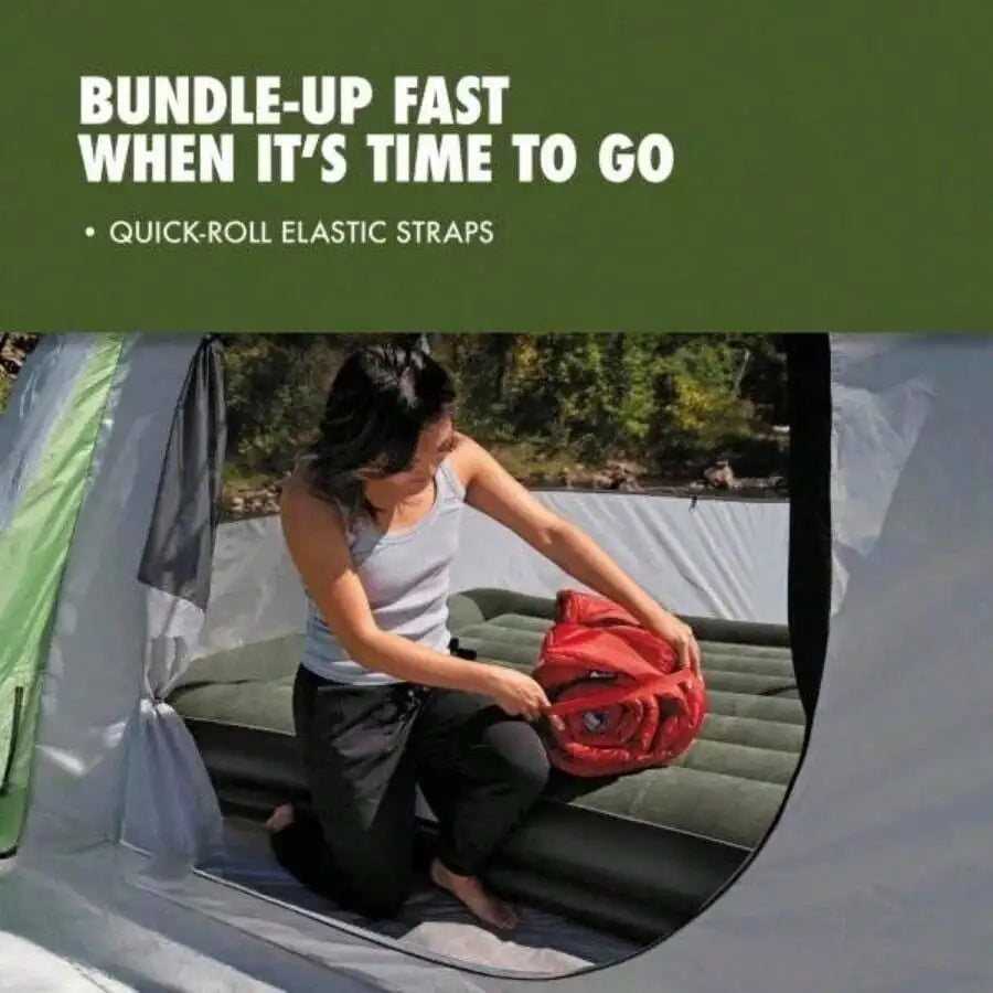 Adult Rectangular Sleeping Bag With Two-Way Zipper For Warm Nights Camping