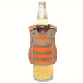 600D Oxford Cloth Mini Beer Bottle Vest Cover Washable Tactical Beverage Can Holder