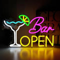 Sign for Business, Neon Open Sign, USB Dimmable Cocktails Neon Lights for Beer Bar Coffee Cafe Home Pub Man Cave Stores Hotel P