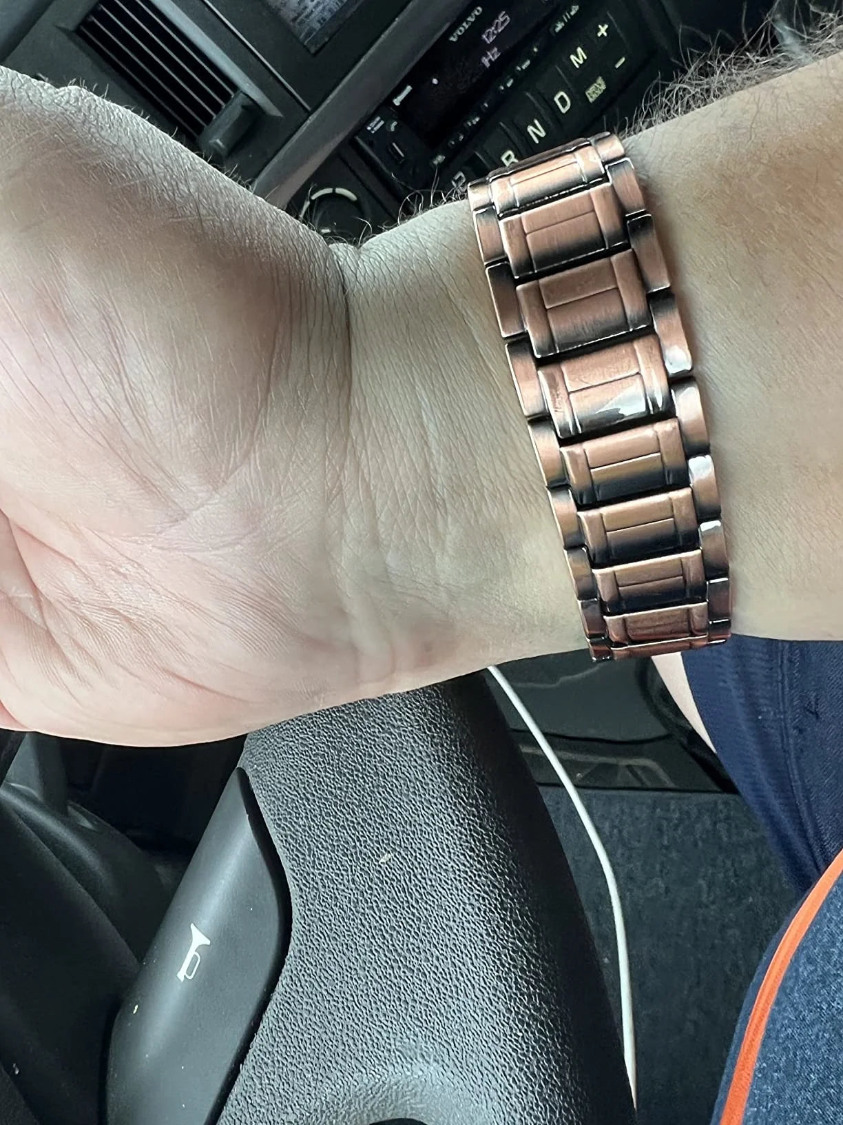 3-Row Magnet Design, Ultra Strength Magnetic Bracelet 99.99% Pure Copper Wristband Adjustable Jewelry Gift with Sizing Tool