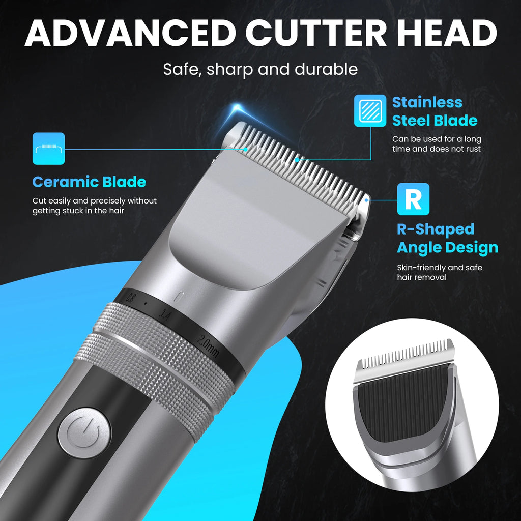 Professional Hair Clippers for Men Hair Trimmer Kit Cordless Barber Machines Electric Men's Shaver, Gift