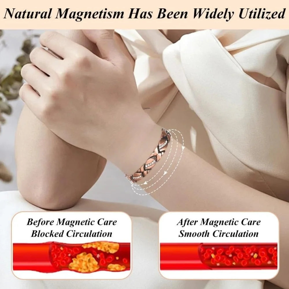 Pure Copper Bracelets, Ultra Magnetic Bracelets with 3500 Gauss Magnets,
