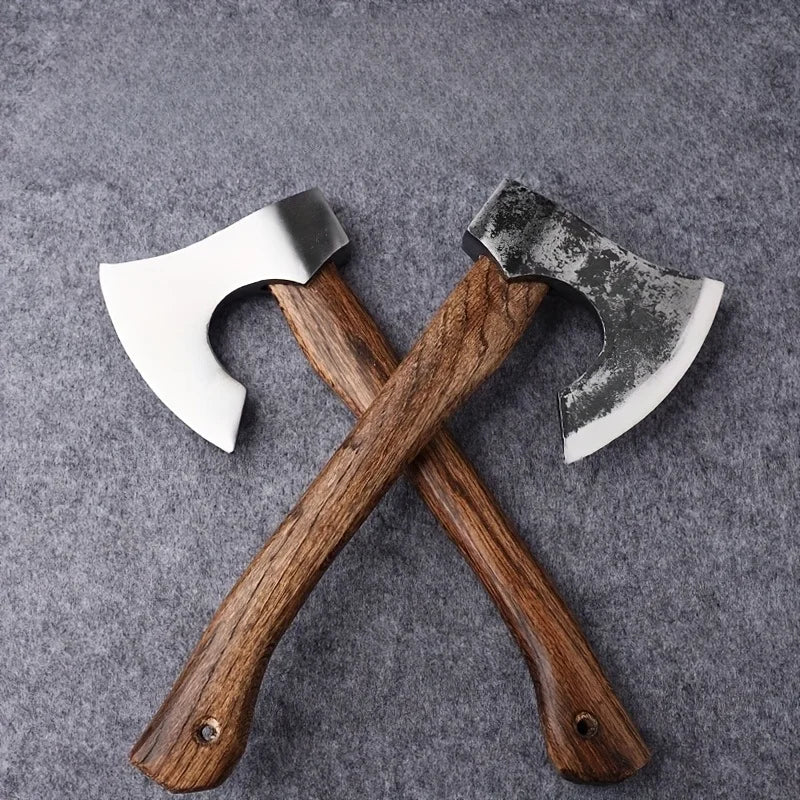 Hand Forged Viking Tomahawk Axe High Manganese Steel Camping Tree Cutting Tool Durable Outdoor