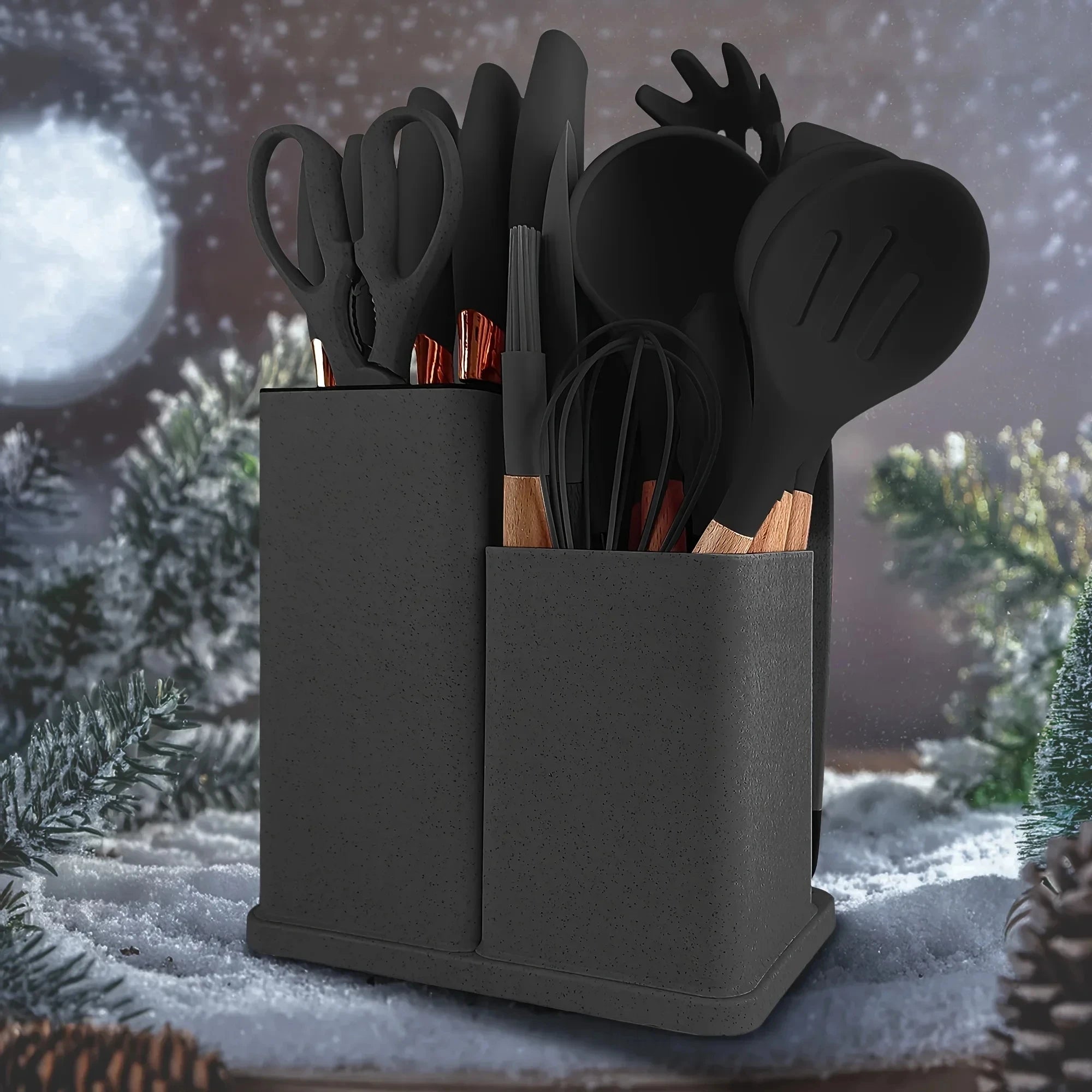Stainless Steel & Food-Grade Silicone Kitchenware Set Multi-Functional Combination