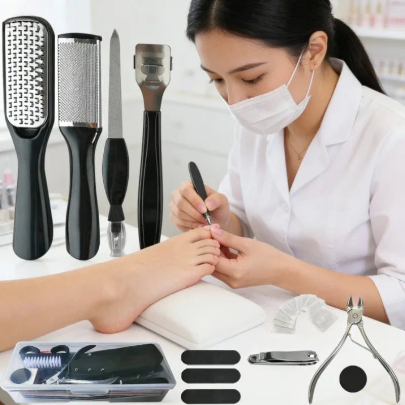 Professional Pedicure Kit, Stainless Steel Foot Care Tools,  Shavers for Soft Smooth, Feet Care,