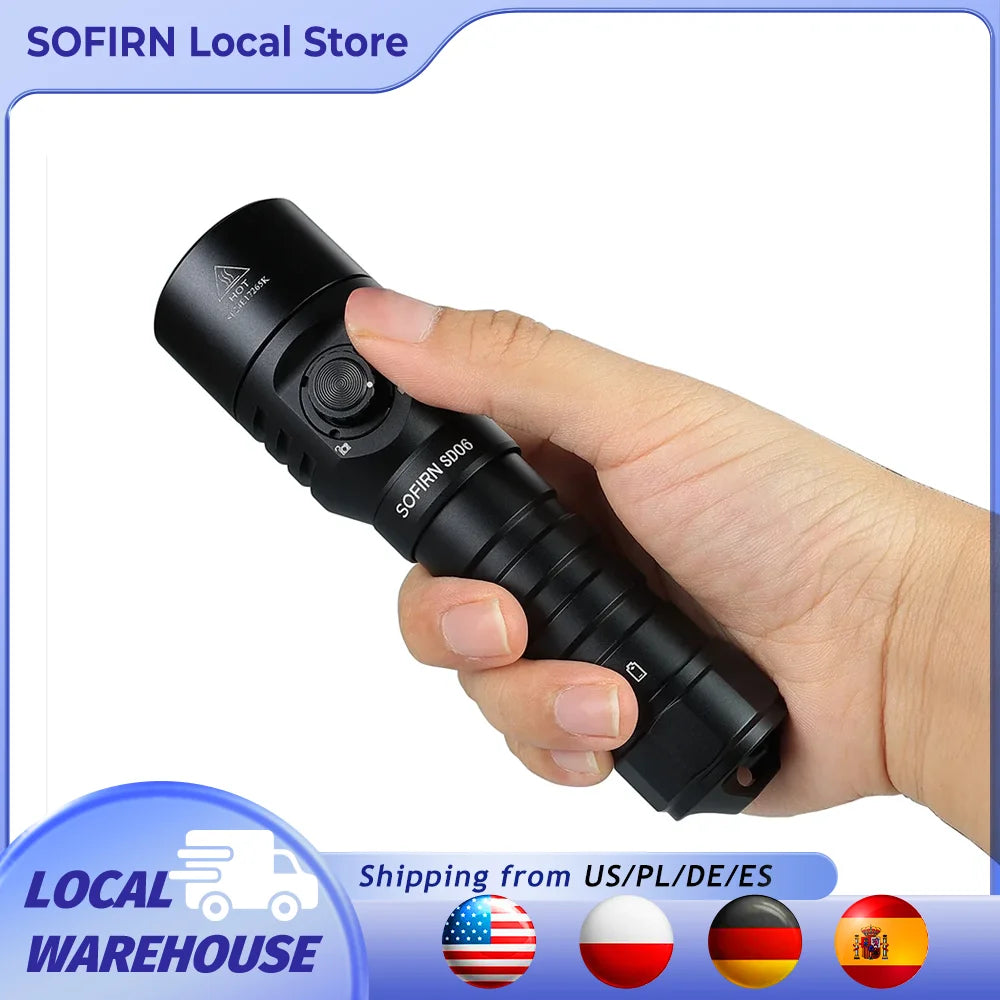 3200lm Diving Flashlight, LED Light Rechargeable, Underwater Deep Scuba Dive, Powerful Under 100M