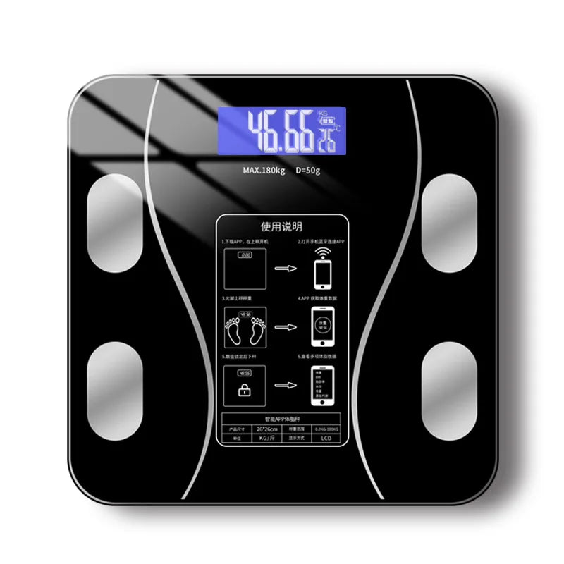 Latest USB Body Fat Scale Smart Accurate Household Fat Scale Adult Weight Scale Mini Digital Scale Weighing Device Weight Scale