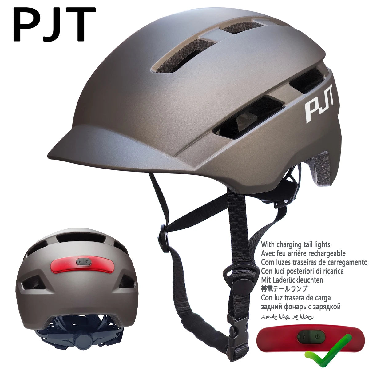 New Cycling Helmet, In-Mold Mountain Road USB Rechargeable Tail light Bicycle Bike Helmet,  Cycling Helmet