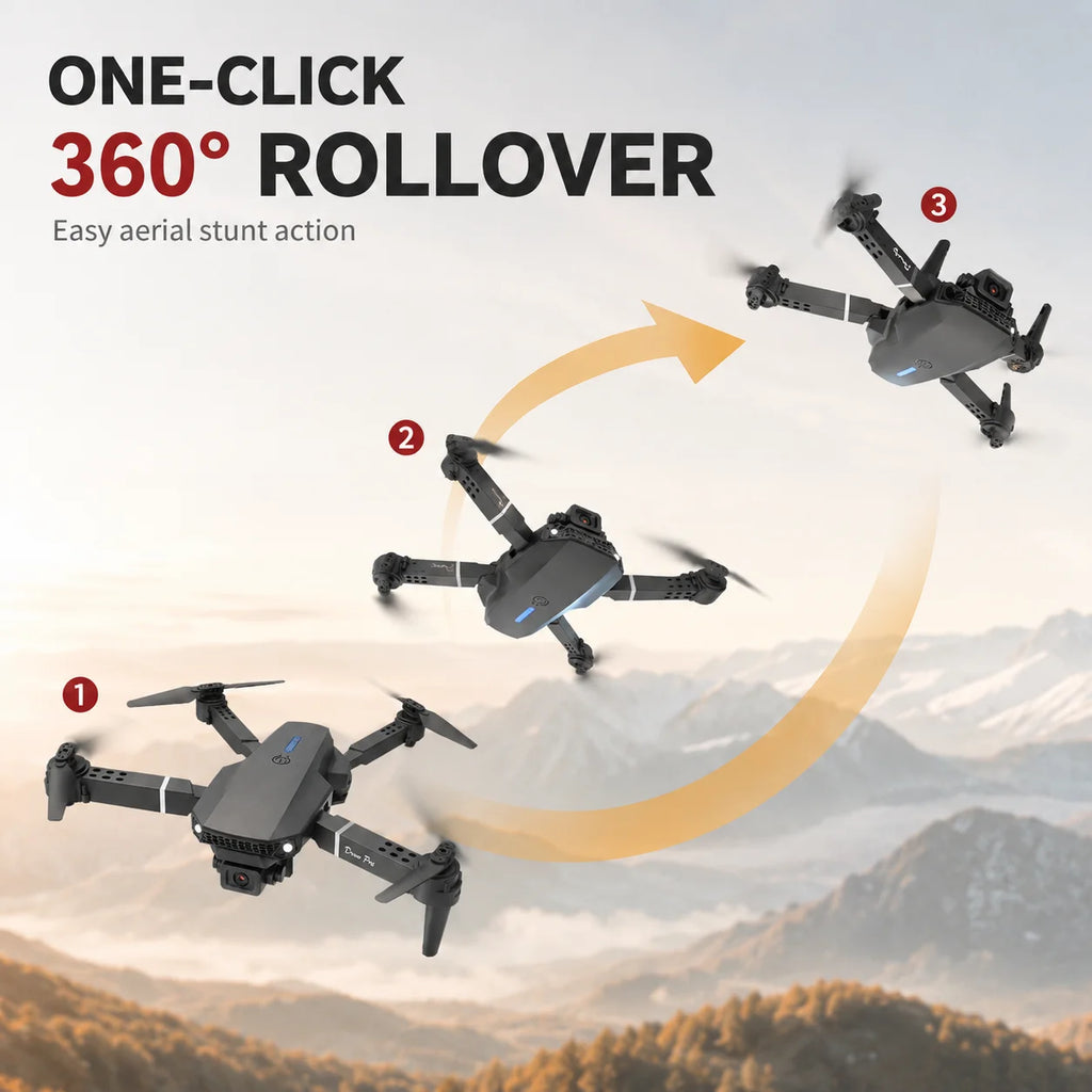 Brushless Motor Foldable Drone Optical Flow Drone 360° Rolling Trajectory Flight Headless Mode Speed Adjustment APP Control Drone