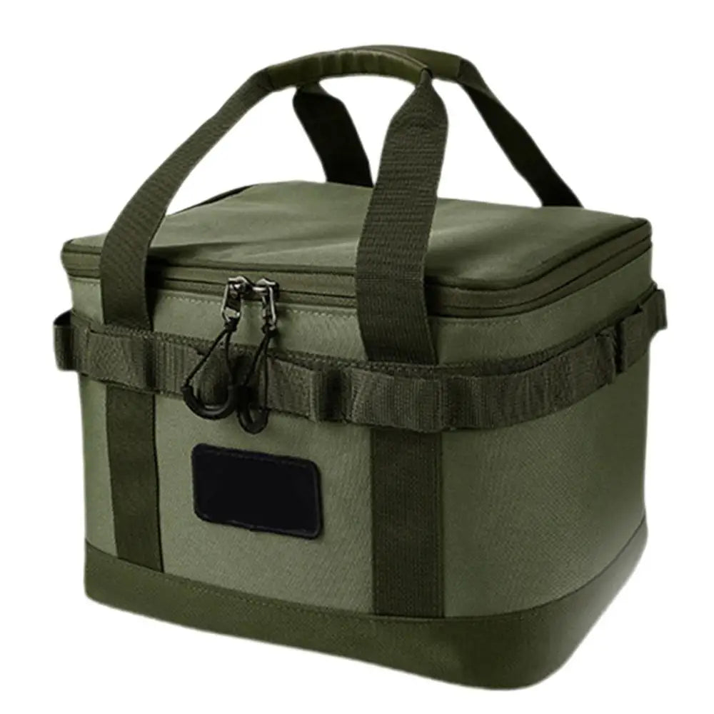 10L Outdoor Camping Gas Tank Storage Bag Large Capacity Ground Nail Tool Bag Gas Canister Picnic Cookware Utensils Bag Handbag