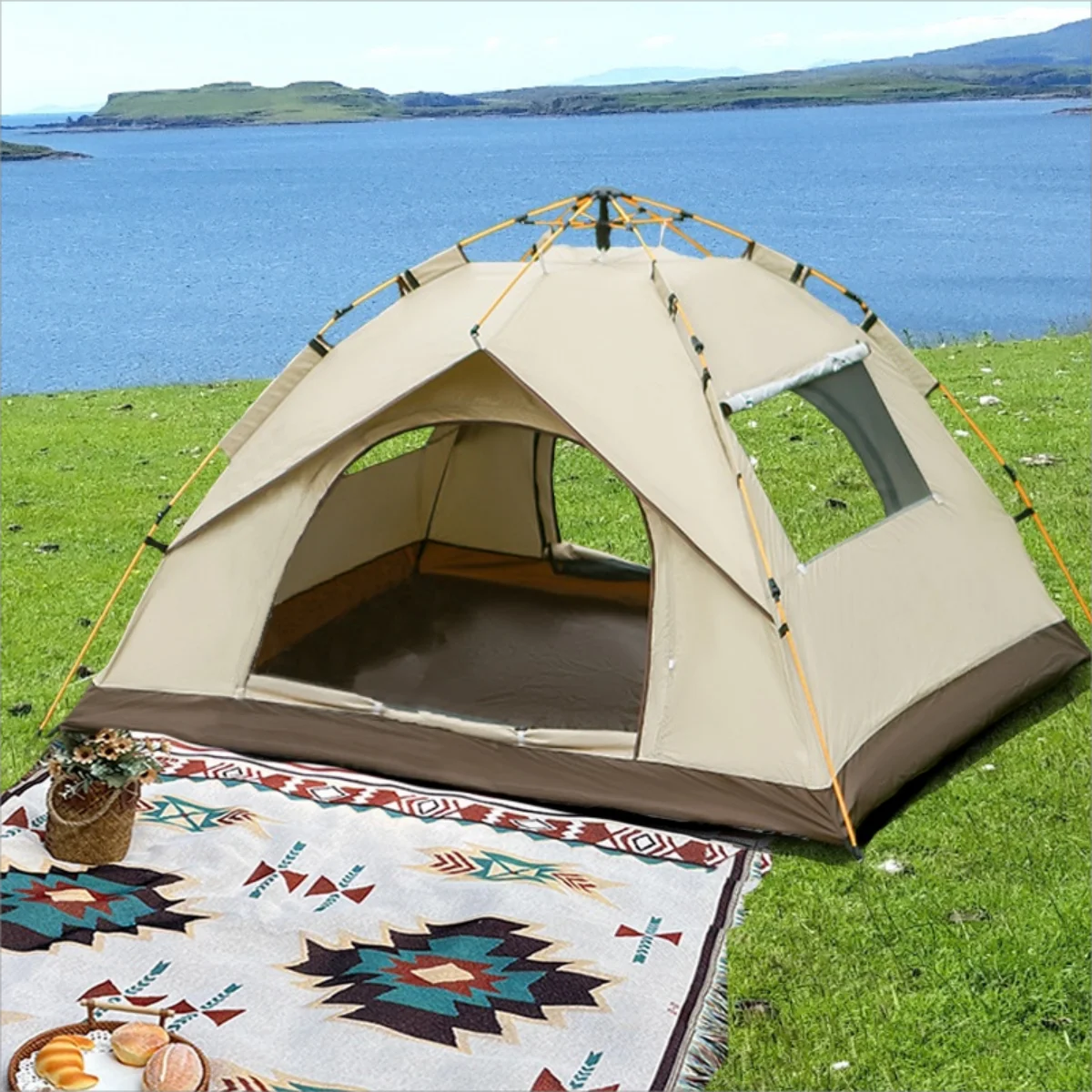 Outdoor shelter / Sunshade, Camping Tent, Camping tent Two doors and two windows