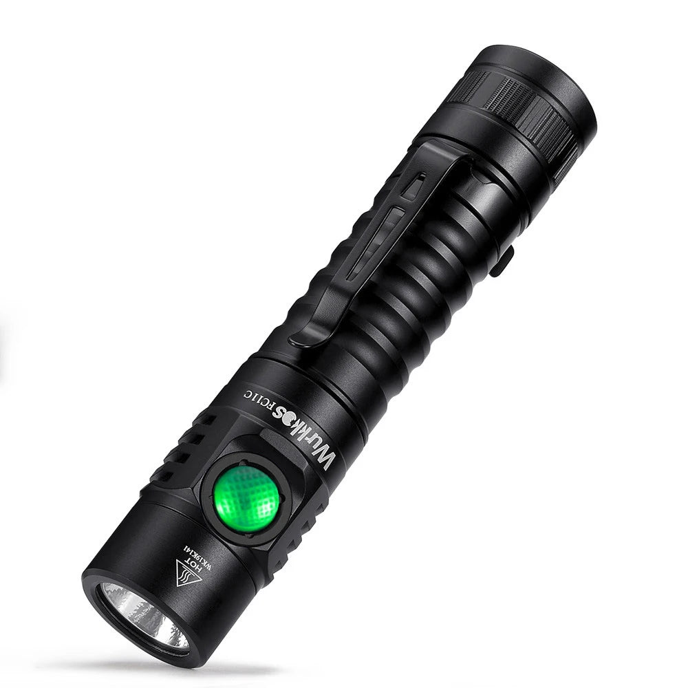 USB-C Rechargeable EDC 18650 Flashlight Max Output 1200 LM IP68 Waterproof Magnetic Tail Hiking Travel Torch
