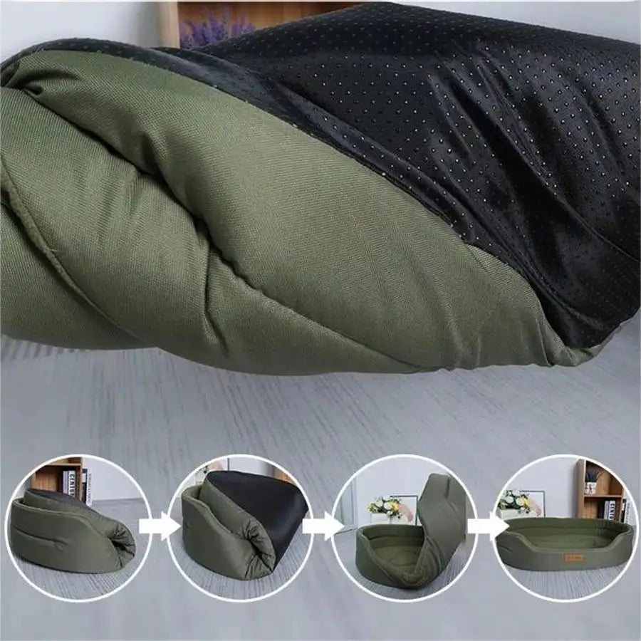1pc Removable & Washable Pet Bed, Suitable For All Seasons, Semi-Enclosed Design For Small Dogs & Cats, Autumn/Winter