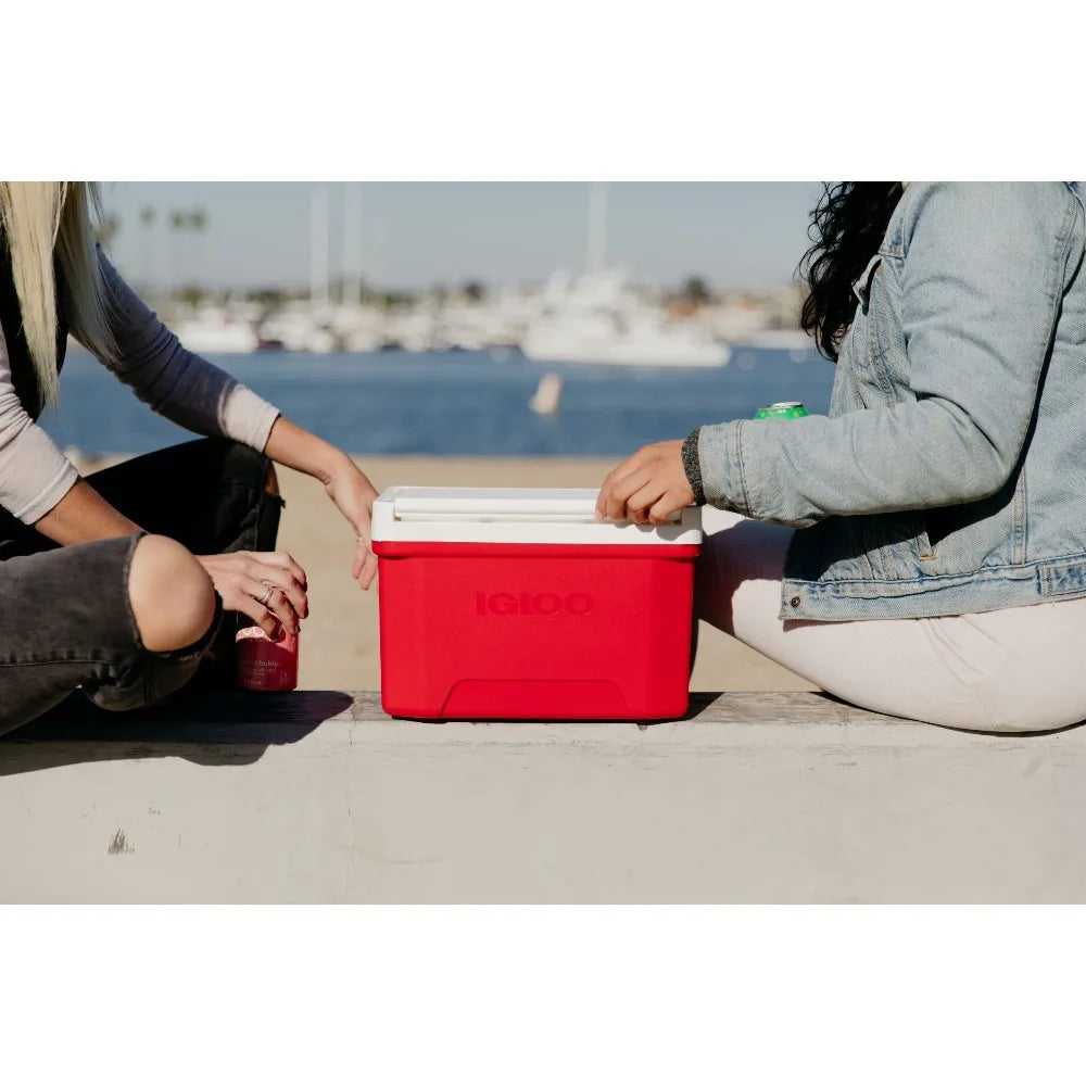 Best-selling home items Portable Compact 9 Quart Ice Chest Cooler for 13 Cans Picnic Camping Beach Outdoor Red