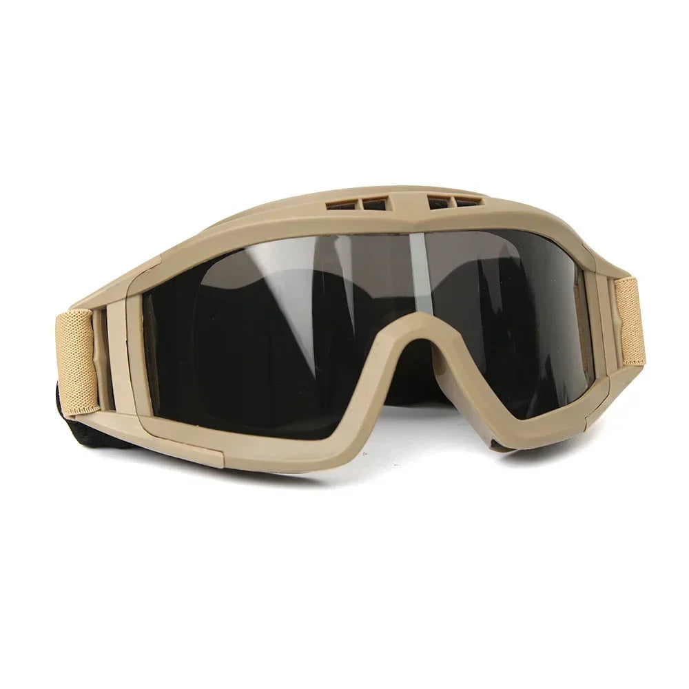 Tactical Goggles, Mountaineering, Shooting Sunglasses, Windproof, Motocross Glasses, Replaceable Lenses